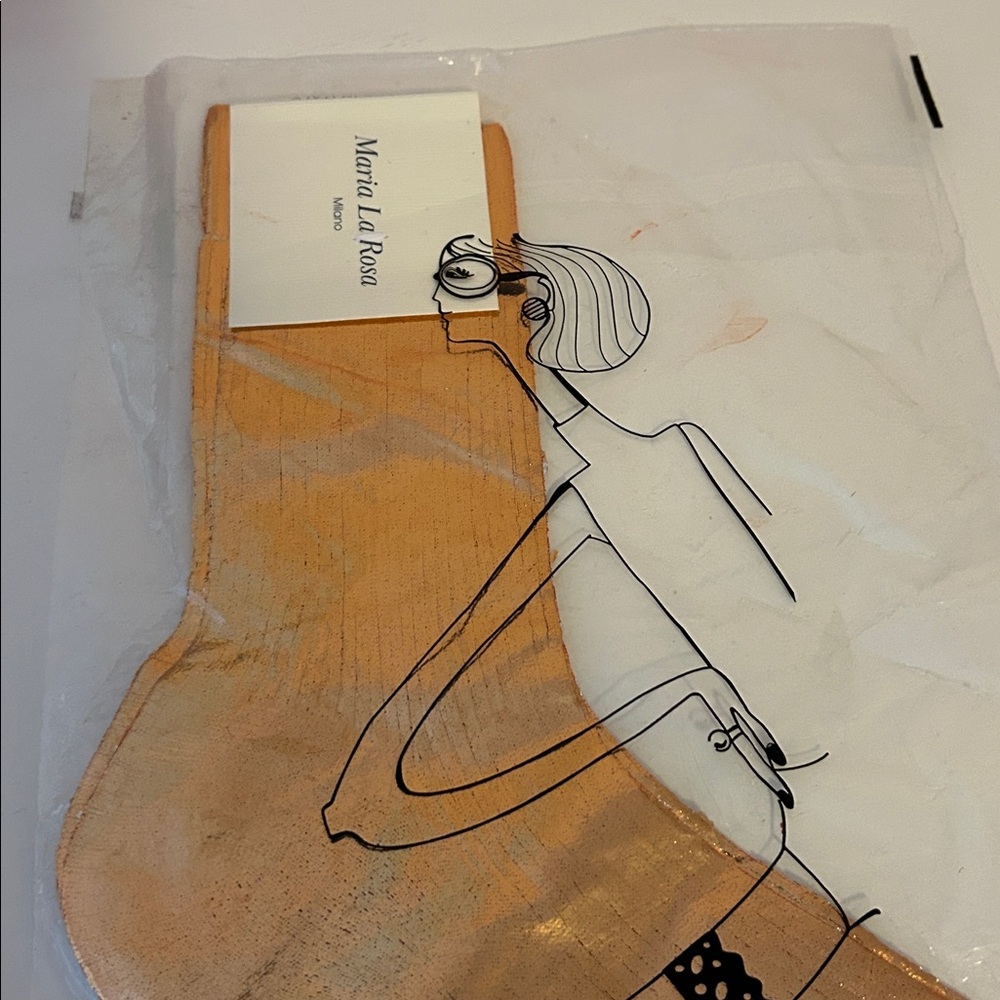 Maria La Rosa Gold Socks